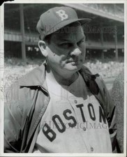 1956 Press Photo Boston Red Sox Baseball Team Manager Michael 