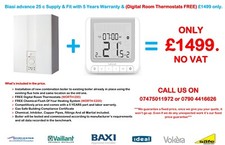 BIASI ADVANCE 25kw BOILER INSTALLATION Supply & Fit & FREE Digital Room Stat.