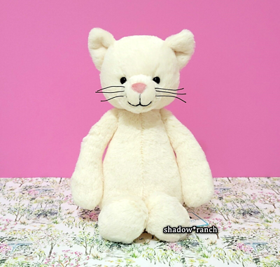 Jellycat London Medium Bashful Cream Kitten BAS3KIT AUTHENTIC