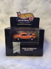 100% Hot Wheels 26798 Collectible Black Box 1969 Orange Plymouth Hemi GTX Dodge
