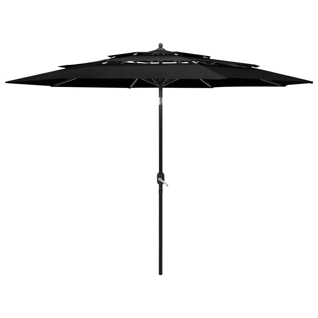 Parasol de terrasse 3 m Helloshop26 pour ombrager vos repas d'été en famille