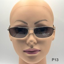 NEW Men's Y2K Ralph Lauren Narrow Sunglasses Polo 3028-Q Gunmetal 59/17 Italy