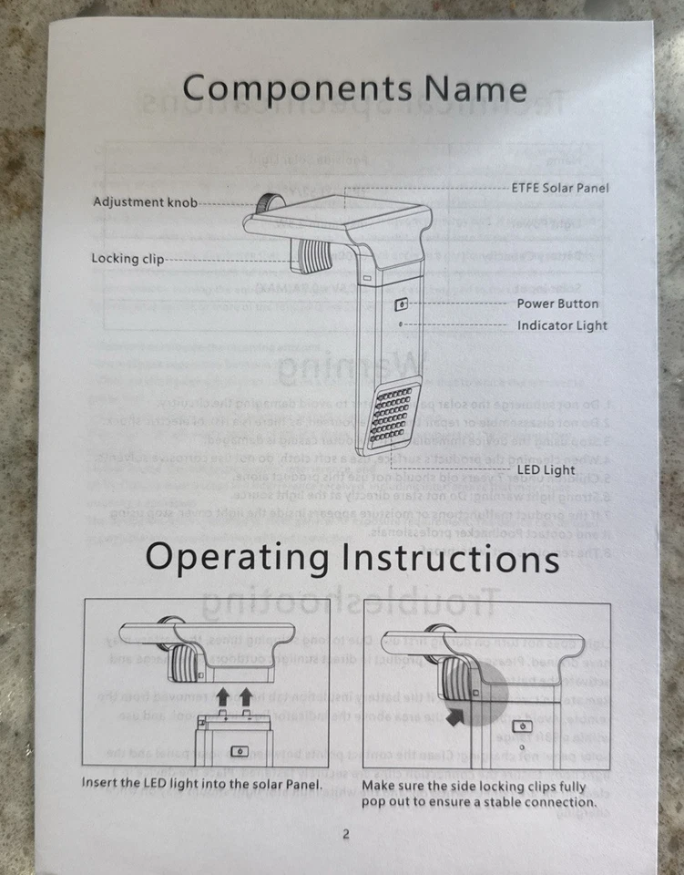 Solar LED Poolside Light for Pool 1 Pack YP – 051 for above ground pool - Image 2 of 4