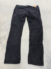 Levi's 514 Men's W36 L34 Black Corduroy Pants Straight Leg Regular Fit Jeans
