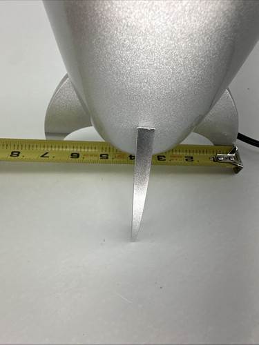 Vintage Rocket Lava Lamp Silver Red Wax Space Ship Light Tested Works! 17" - Picture 11 of 12