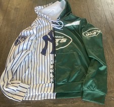 New York Yankees New York Jets MLB NFL Custom Sweatshirt Hoodie Size Medium
