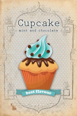 mrdeco Blechschild 12x18cm gewölbt Cupcake Best Flavour Cafe Coffee Kaffee