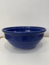 Vintage Emile Henry Large Ceramic blue Mixing Bowl 34.38 France