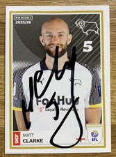 SIGNED EFL 25/26  STICKER - MATT CLARKE - DERBY COUNTY