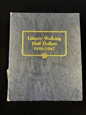 WHITMAN CLASSIC COIN ALBUM #9125 WALKING LIBERTY HALF DOLLARS 1916-1947