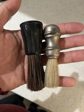 Vtg Germany shaving brush aluminum handle Sterilized Ever-ready Pair
