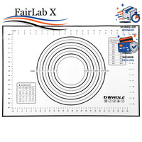 Backmatte Silikon 40X60Cm Antihaft Bpa-Frei Backunterlage FüR Teig Schwarz