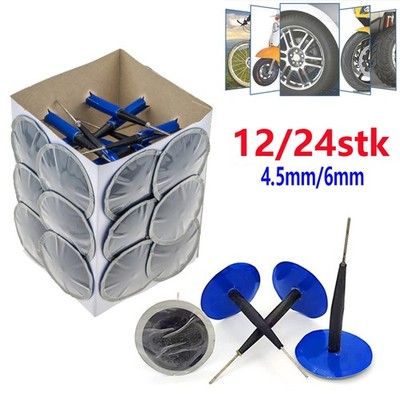 12/24 Stück Reparaturpilze Set Reparaturkörper 4.5/6mm Reifenpilze Reifenreparat