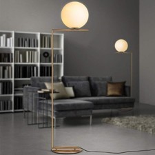 Image of Electroplated Glass Ball Floor Lamp Indoor Home Decoration Light