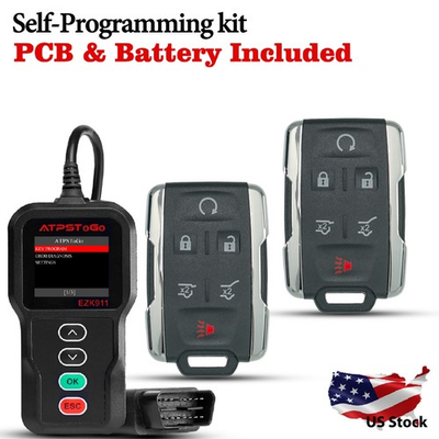 #ad #ad 2 For 2015 2019 Chevrolet Suburban Tahoe GMC Yukon Remote Key Fob Kit Program $84.55