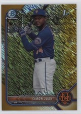 2022 Bowman Chrome Prospects Gold Shimmer Refractor 28/50 Simon Juan 1d3a