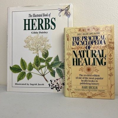 Natural Health Herbal & Healing Reference Books Lot Herbs Encyclopedia Vintage