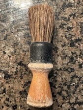 ANTIQUE EVER READY NATURAL BRISTLE SHAVING BRUSH WOOD HANDLE MADE IN USA