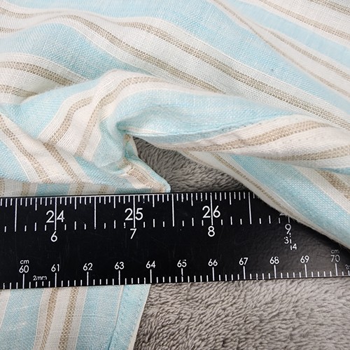 Pal Zileri Shirt Mens Extra Large 17 Linen Made Italy Long Sleeve Striped Dress - Picture 11 of 13