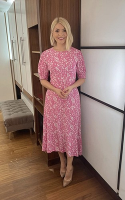 #ad GREAT PLAINS Fresh Ditsy Round Neck Dress Pop Pink Combo Size 16 BNWT GBP 45.00