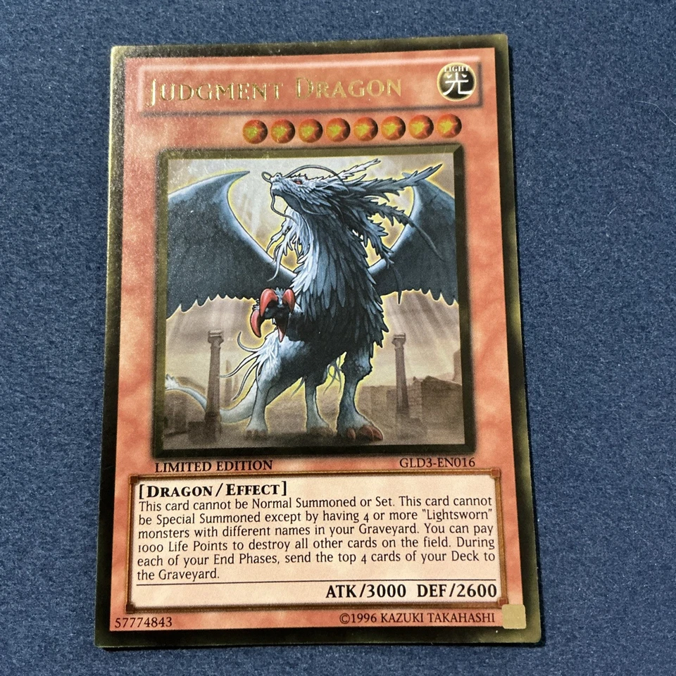 YuGiOh Judgment Dragon GLD3-EN016 Gold Rare Limited Edition - Image 2 of 3