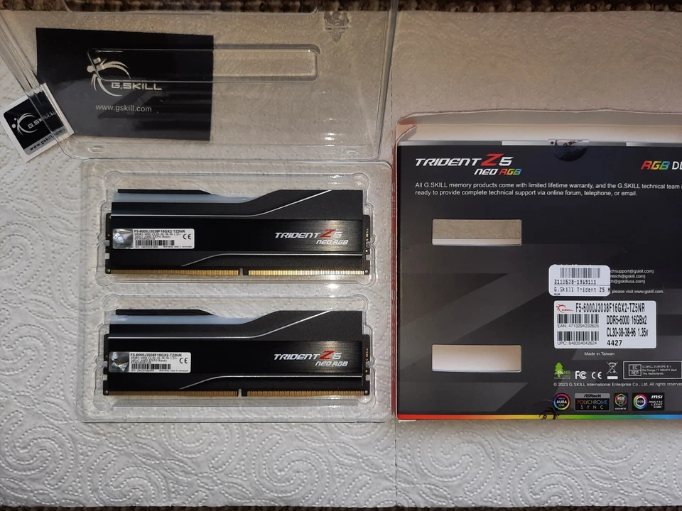 G.Skill TRIDENT Z5 neo RGB , DDR5 6000 2x16GB, CL30-38-38-96 1.35v, gebraucht - Bild 4 von 4