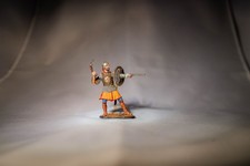 Tin soldier Collectible Russian Warrior with Tarch-shied, XVI-XVII cc. 54 mm Rus