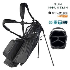 Sun Mountain H2NO Eclipse E2.5 Waterproof Carry Stand Bag Black White 2026