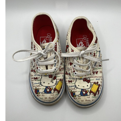 Vans Hello Kitty Sanrio Toddler Low Top Canvas Lace-Up Sneakers US 8.5