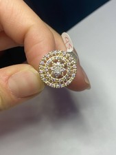 925 Sterling Silver Gold Tone Mandala Cluster...
