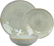 Wehome - Servizio Piatti 6 Persone, Set 18 Pezzi Colorati in Ceramica, Moderni, 