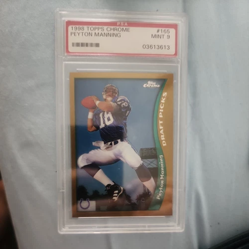 1998 Topps Chrome  #165 Peyton Manning Rookie Mint 10 Perfect Condition