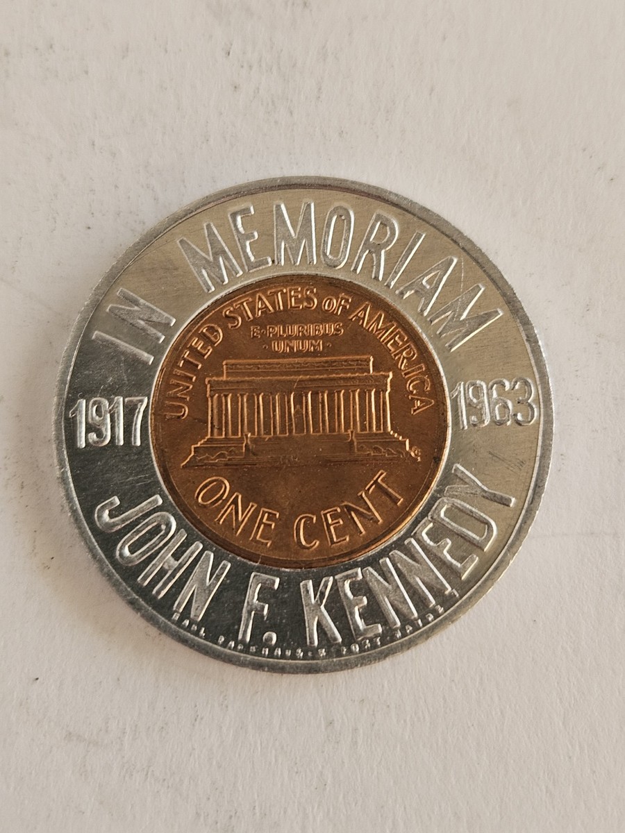 1963 Good Luck Memoriam John F. Kennedy Penny | eBay