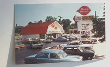 Dairy Queen,  Official Postcard,  Stoneham, MA,  early 1960's,  Old Cars,
