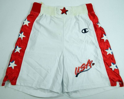 1996-97 Team USA Damen Basketball Teresa Edwards #4 Weiße Spiel Shorts Größe 34