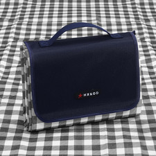 HX OD Outdoor Picnic Blanket 80"X80" Picnic Mat Extra Large Camping Blanket Beac