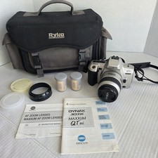 Minolta Maxxum QTsi 35mm Film SLR Camera AF Zoom 35-80mm Lens Bag Manuals