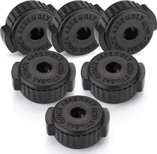 Facmogu 6PCS Black Plastic Cymbal Nuts, 8mm Quick-set Nut for 