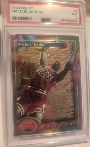 Michael Jordan 1993 Topps Finest PSA 7 Basketball Card L@@K!