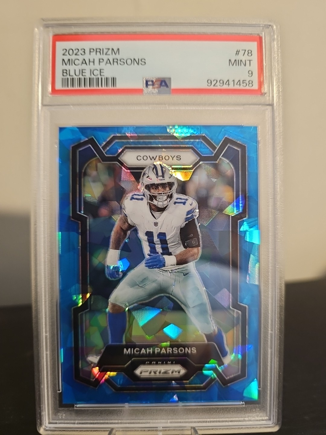 2023 Prizm Micah Parsons #78 Blue Ice /99 Pop 6, 1 Higher.
