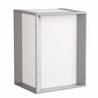 Massive Energiespar Wandaussenleuchte Chicago Wall Aluminium Hellgrau IP44 E27