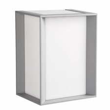 Massive Energiespar Wandaussenleuchte Chicago Wall Aluminium Hellgrau IP44 E27