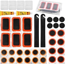 Bike Tire Repair Kit, Bycicle Inner Tube Puncture Patch Kits, Glueless Patchs