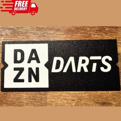 DAZN Darts inspiriertes 3D-gedrucktes Wandbild Schild   Höhle des Mannes   22 cm