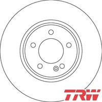 2X Bremsscheibe TRW DF4638S 2 Bremsscheiben Vorderachse Vorne FüR Mercedes-Benz