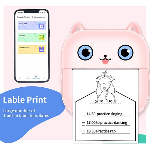 Mini Printer For IPhone And Android, Wireless Mini Photo Printer Label Printer-* - Imagen 5 de 14