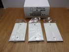 (Qty.3) Mulberry 86151 Metal 1 Gang Blank Wall Plate Covers Smooth White USA