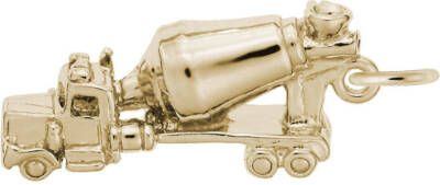Gold-Plated Sterling Silver Cement Truck Charm by Rembrandt