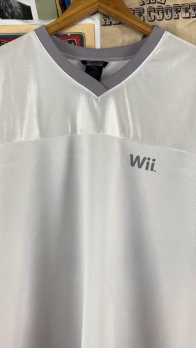 Vintage Nintendo Wii Y2K 2000s Video Game Console Jersey Shirt Mens Large - Video 1 of 1