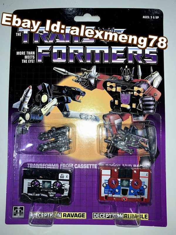 Transform G1 decepticons cassette ravage & rumble reissue mint MISB